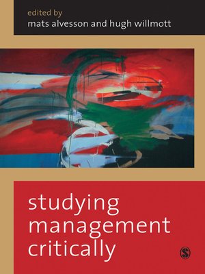 cover image of Studying Management Critically